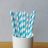 Custom Blue Paper Straws