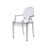 Louis Ghost Chair Replica with arms in transparent or solid PC plastic FA081