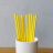Yellow Solid Drinking Paper Straws