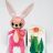 ジェフ・クーンズ「Inflatable Flower and Bunny」