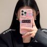 miumiu iPhone15ケース山茶花リボン柄プリント