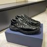 高品質 Dior Combat ダービーシューズ コピー ポリッシュド カーフスキン ディオール オブリーク ジャカード