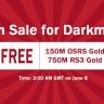 RSorder Flash Sale for Darkmeyer: Acquire 150M Free Runescape 07 Gold on June 8