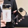 イヴサンローラン アイフォン 17 スマホケース 背面 鏡付き 綺麗 YSL iphone 16 pro max 携帯ケース 個性 面白い販売
