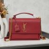 イヴサンローランYves Saint Laurent 夕日ミディアムレザーショルダーバッグ ケイトレッド 偽物