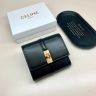 美品 CELINE セリーヌ スモール トリフォールドウォレット16 財布 ブラック