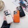 ハイブランド iphone17 ケース エルメス 風 カード収納 iphone17proケース iphone16/15/14 ケース Hermes 人気 iphoneケース クロコダイル 型押