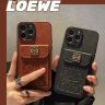 ロエベ 潮牌 iphone17/17pro スマホケース 人気 カード収納 Loewe iphone16/16promax ケース 復古風 全面保護 iphone15 カバー レザー