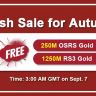 Take Precious Chance to Gain Free RuneScape Gold for Sale in RSorder Autumn Flash Sale