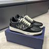 DIOR B27 Uptown ロートップスニーカー メンズ ブラック スムースカーフスキン & ディオール オブリーク ジャカード