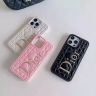 ディオール アイフォーン17pro/17promax携帯ケース カナージュ風 Dior ロゴ 箔押しiphone16pro/16plusケース女性 綺麗 可愛い