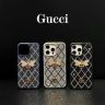 グッチiphoneケース キラキラ gucci iphone17/17promaxケース 蜂柄 ラインストーン付き 全面保護 ブランド アイフォン 16/16proケース