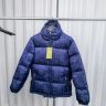 GUCCI ダウンジャケット ジャンボGG フード付 青 グッチ 冬服 オーバーコート 防寒 カジュアル アウトドア