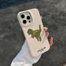 コーチ iphone17/17promaxスマホケース ぞうげいろ 荔枝紋レザー 恐竜 カバー COACH iphone16 16promax ケース かわいい おしゃれ スリム 薄型