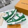 プレゼントに最適 ルイヴィトン トレイナー・ライン スニーカー スーパーコピー 白いグリーン カップルモデル