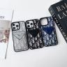 ディオール オブリークiphone17pro/17promaxケース 上質 レザー ブランド アイフォーン16/15Proケース V型 カードポッケト