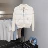 最高級モンクレールスーパーコピー Moncler ニット ウォーム ダウンジャケット クラシックジャケット ホワイト 白 モンクレール ダウン レディース 人気