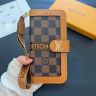 優れた品質 LV ハイ ブランド iphone15 ケース 本革 手帳型 ハンドストラップ ルイヴィトン アイフォーン 15Pro 携帯ケース モノグラム カード収納-Cutezaka