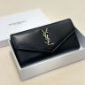 サンローラン SAINT LAURENT 長財布 小銭入れ付き レザー ブラック レディース