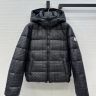モンクレール モランデラス キルティングダウンジャケット チェック柄 ブラック MONCLER フーディー フルジップ ダウンジャケットメンズ ブランド