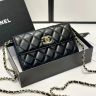 シャネル CHANEL クラシック レザー ロングウォレット ブラック ゴールドハードウェア