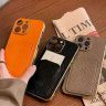 hermes アイフォン 17 背面にカード入れ付き カバー エルメス 電気メッキ iphone17pro/17Promax ケース ハイブランド iphone16/16proケース レンズ保護 綺麗
