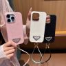 プラダ iphone 17pro/17promax携帯ケース 本革 ワニ柄 Prada iphone16pro/16ケースリング付き ストラップ付き 落下防止