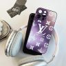 ルイヴィトン 定番柄 iPhone 15プロマックス ケース グラデーション  ガラス LV ブランド柄 iPhone 14ケース vuitton 大人気 つや消し -Cutezaka